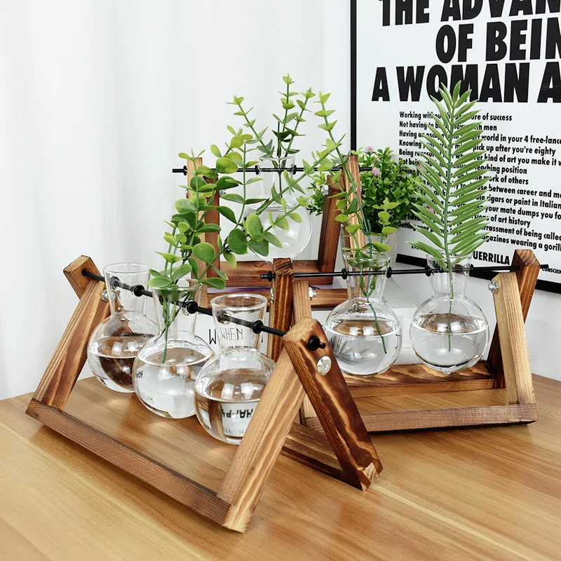 1pc Creative Hydroponic Plant Transparent Vase Wooden Frame Vase Decoratio Glass Tabletop Plant Bonsai Decoration Flower Vase
1pc Creative Hydroponic Plant Transparent Vase Wooden Frame Vase Decoratio Glass Tabletop Plant Bonsai Decoration Flower Vase