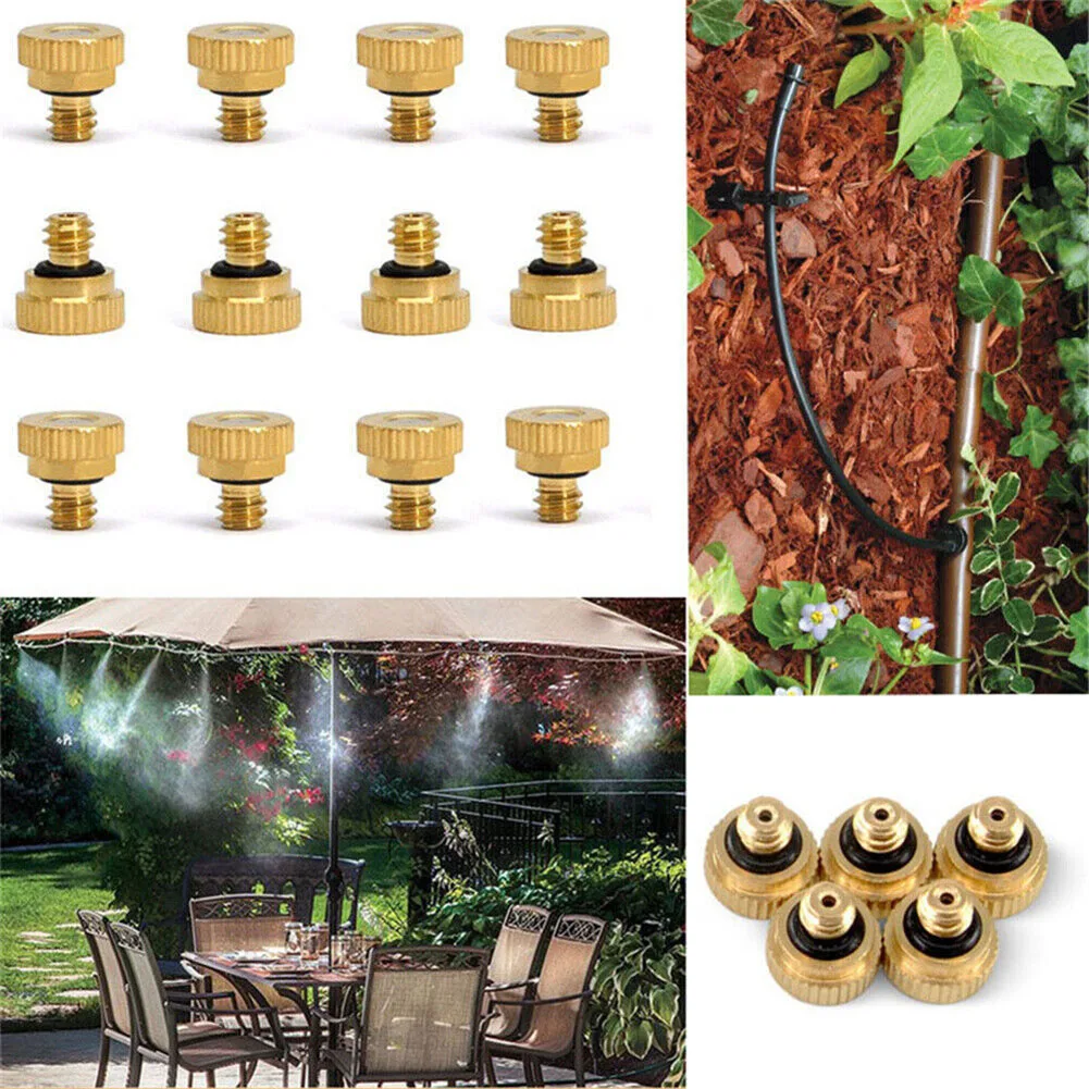 10pcs Brass Misting Nozzles 0.3mm For Garden Sprinkler Mister Outdoor Cooling System Water Spray Nozzle Sprinklers Misting
10pcs Brass Misting Nozzles 0.3mm For Garden Sprinkler Mister Outdoor Cooling System Water Spray Nozzle Sprinklers Misting