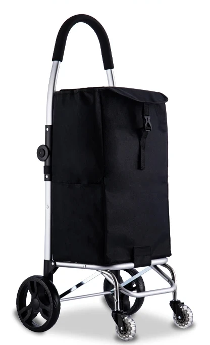 

Shopping Cart Household Foldable Portable Hand Buggy Elderly Trolley Trailer Stair Climbing Artifact Shopping Luggage Trolley