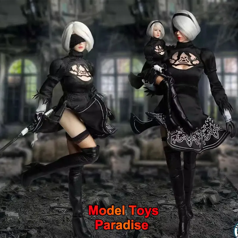 SUPER DUCK MINI001 1/12 Scale Women Soldier NieR 2B Girl Sexy Dress Long Tube High Heels Full Set 6inch Action Figure Model
SUPER DUCK MINI001 1/12 Scale Women Soldier NieR 2B Girl Sexy Dress Long Tube High Heels Full Set 6inch Action Figure Model