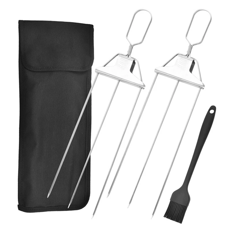 Stainless Steel Skewer With Push Bar Reusable Metal Skewer Skewers For Kabobs,15 Inch 3-Prong Kabob Skewers For Grilling
Stainless Steel Skewer With Push Bar Reusable Metal Skewer Skewers For Kabobs,15 Inch 3-Prong Kabob Skewers For Grilling