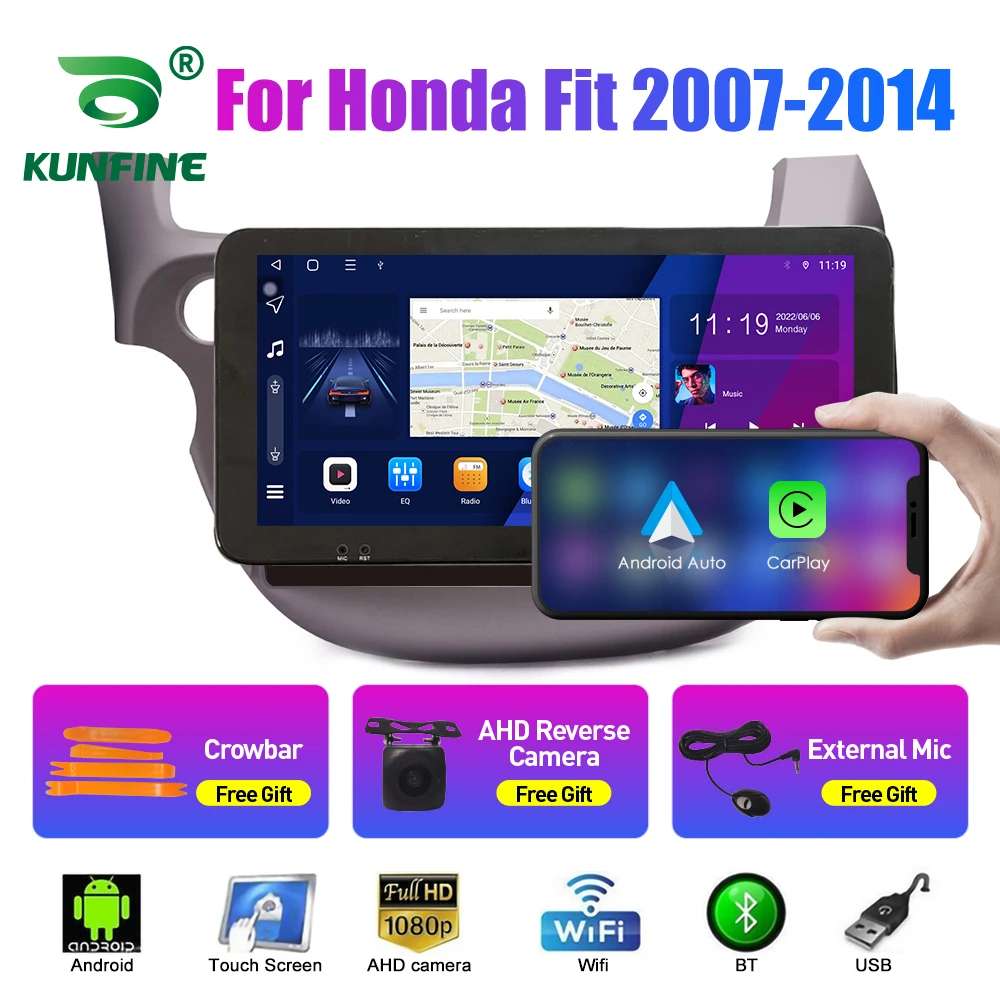 

10.33 Inch Car Radio For Honda Fit 07-14 LHD/RHD 2Din Android Octa Core Car Stereo DVD GPS Navigation Player QLED Screen Carplay