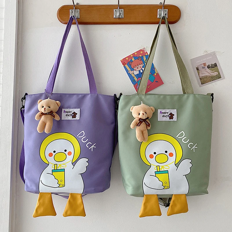 Cute Duck Crossbody Bag for Female 2022 Korean Fashion All-match Casual Book Organizer Bags Kawaii Canvas Shoulder Bags
Cute Duck Crossbody Bag for Female 2022 Korean Fashion All-match Casual Book Organizer Bags Kawaii Canvas Shoulder Bags