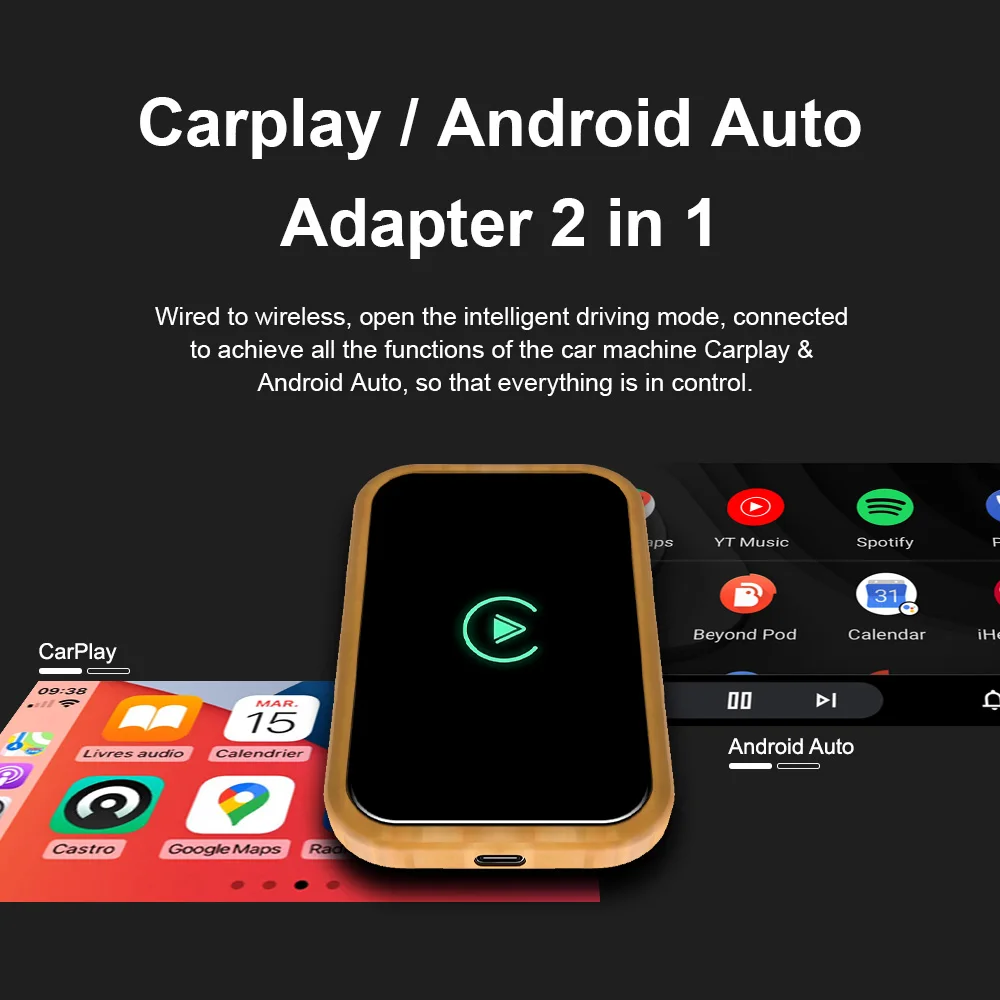 Bamboo Shell New B-series Mini Wireless Carplay Android Auto Adapter Smart Mini AI Box Dongle For Audi Mercedes Volvo Volkswagen
Bamboo Shell New B-series Mini Wireless Carplay Android Auto Adapter Smart Mini AI Box Dongle For Audi Mercedes Volvo Volkswagen