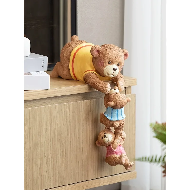 

Bear ornaments desktop living room bedroom home decorations bookcase porch online celebrity creative resin knickknacks gifts.