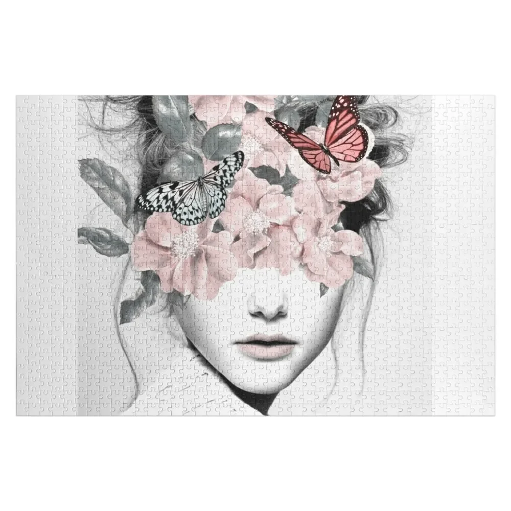 

WOMAN WITH FLOWERS 10 Jigsaw Puzzle Personalized Photo Gift Jigsaw For Kids With Photo Woodens For Adults Puzzle