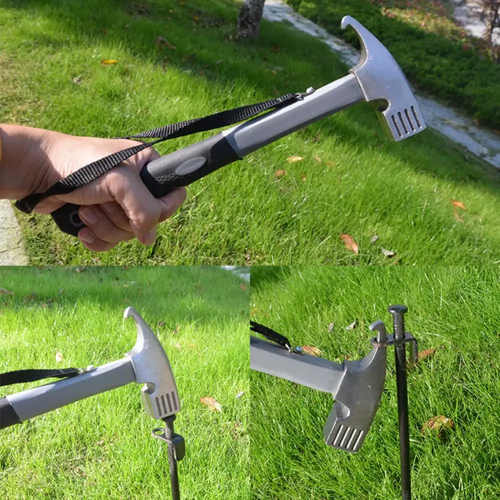 Camping Hammer With Stake Puller Ergonomic Handle Rustproof Corrosion Resistant Outdoor Tent Hammer Camping Supplies
Camping Hammer With Stake Puller Ergonomic Handle Rustproof Corrosion Resistant Outdoor Tent Hammer Camping Supplies