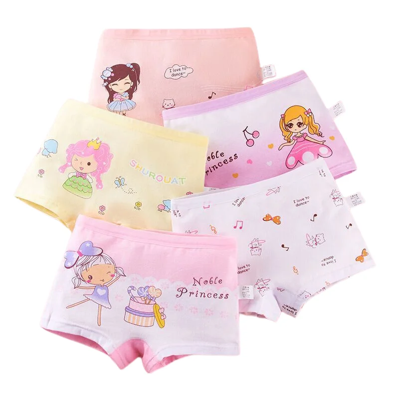 

3PC Girls Briefs Cotton Underwear Cute Printing Panties Kids Breathable Soft Underpants Girls Boxer 2-10Years