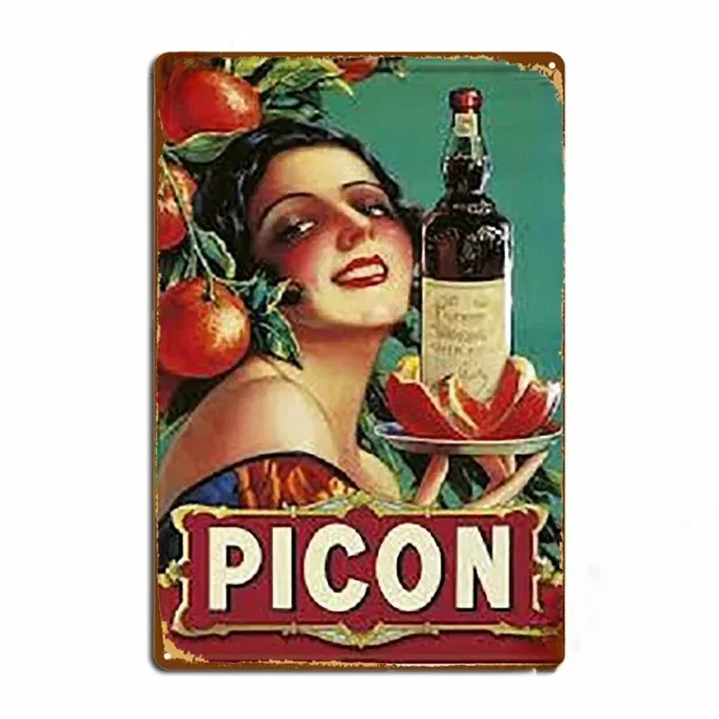 

Picon Vintage Metal Plaque Poster Living Room Plates Wall Mural Create Tin Sign Poster