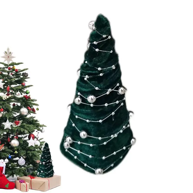 

Бархатная Рождественская елка, рождественские украшения, мягкая и удобная бархатная елка с бусинами и яркими цветами