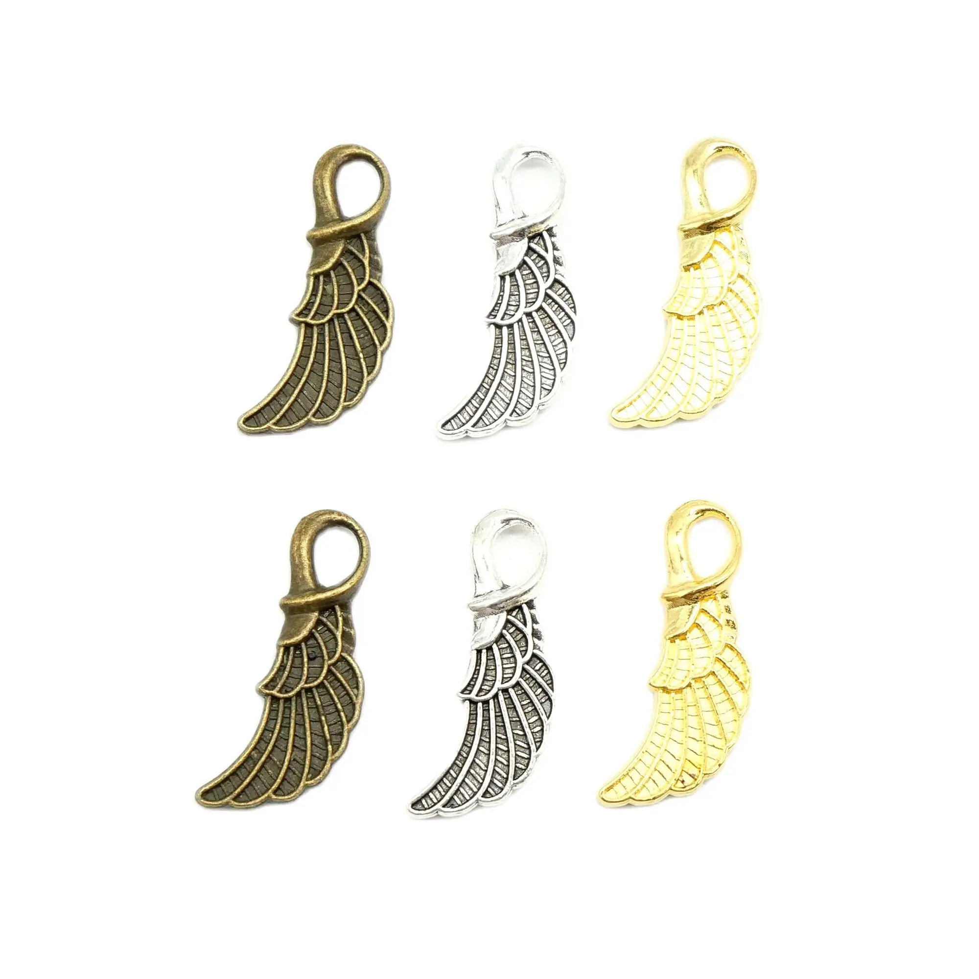 30pcs 24x9x3mm Wing Charms Feather Pendants Accessories for Jewelry Making Findings Wholesale DIY Crafts
30pcs 24x9x3mm Wing Charms Feather Pendants Accessories for Jewelry Making Findings Wholesale DIY Crafts