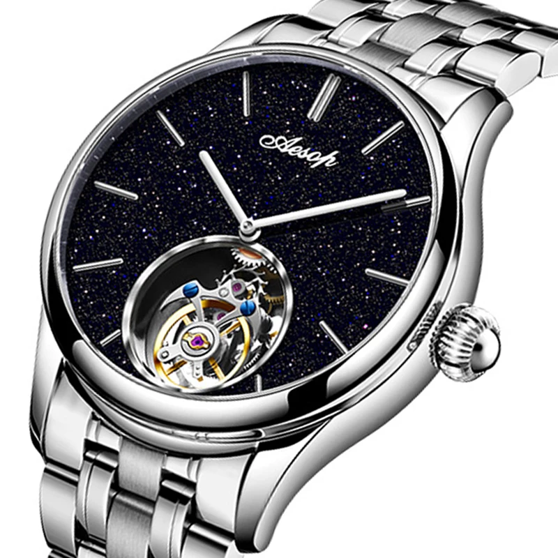 Aesop Fyling Tourbillon Mechanical Watch For Men Skeleton Tourbillon Movement Sapphire Men Watch Waterproof Luxury Steel relogio
Aesop Fyling Tourbillon Mechanical Watch For Men Skeleton Tourbillon Movement Sapphire Men Watch Waterproof Luxury Steel relogio