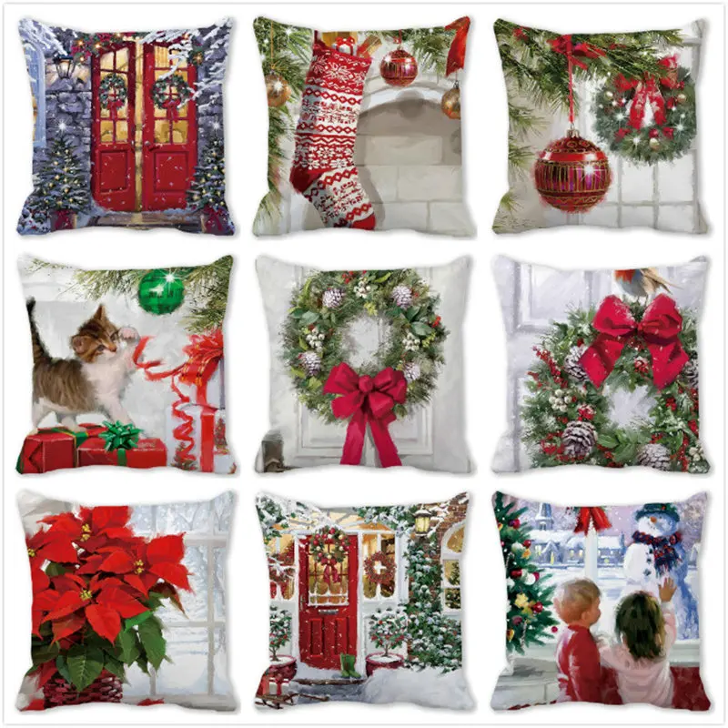 Stylized Christmas Ornament for New Years 2022 45x45cm Cushion Cover Snowman Santa Elk
Stylized Christmas Ornament for New Years 2022 45x45cm Cushion Cover Snowman Santa Elk