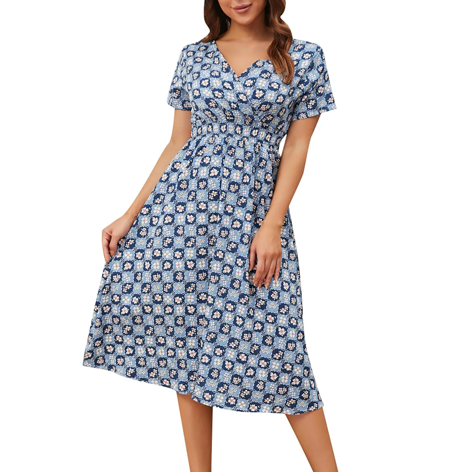 Chiffon Beach Dress Printed V-Neck Short Sleeve Dress Bohemian Style Fashion-forward and Trendy Dresses Bodycon Dresses
Chiffon Beach Dress Printed V-Neck Short Sleeve Dress Bohemian Style Fashion-forward and Trendy Dresses Bodycon Dresses