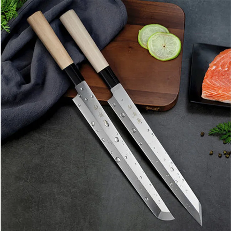 

Японский нож мясницкий нож для суши кухонные ножи с деревянной ручкой нож для сашими из нержавеющей стали нож для ловли рыбы пилинг шеф-повара инструмент