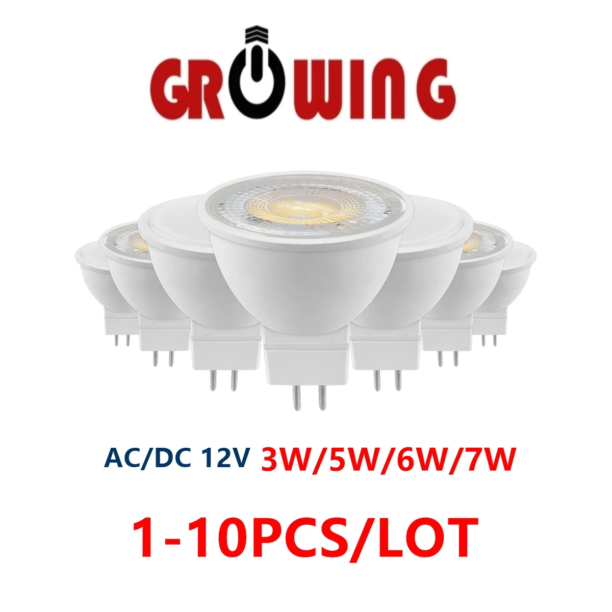 

LED low voltage AC/DC12V spotlight MR16 GU5.3 Luminous Angle 38/120 degrees 3W-7W 3000K-6000K can replace 20W 50W halogen lamp