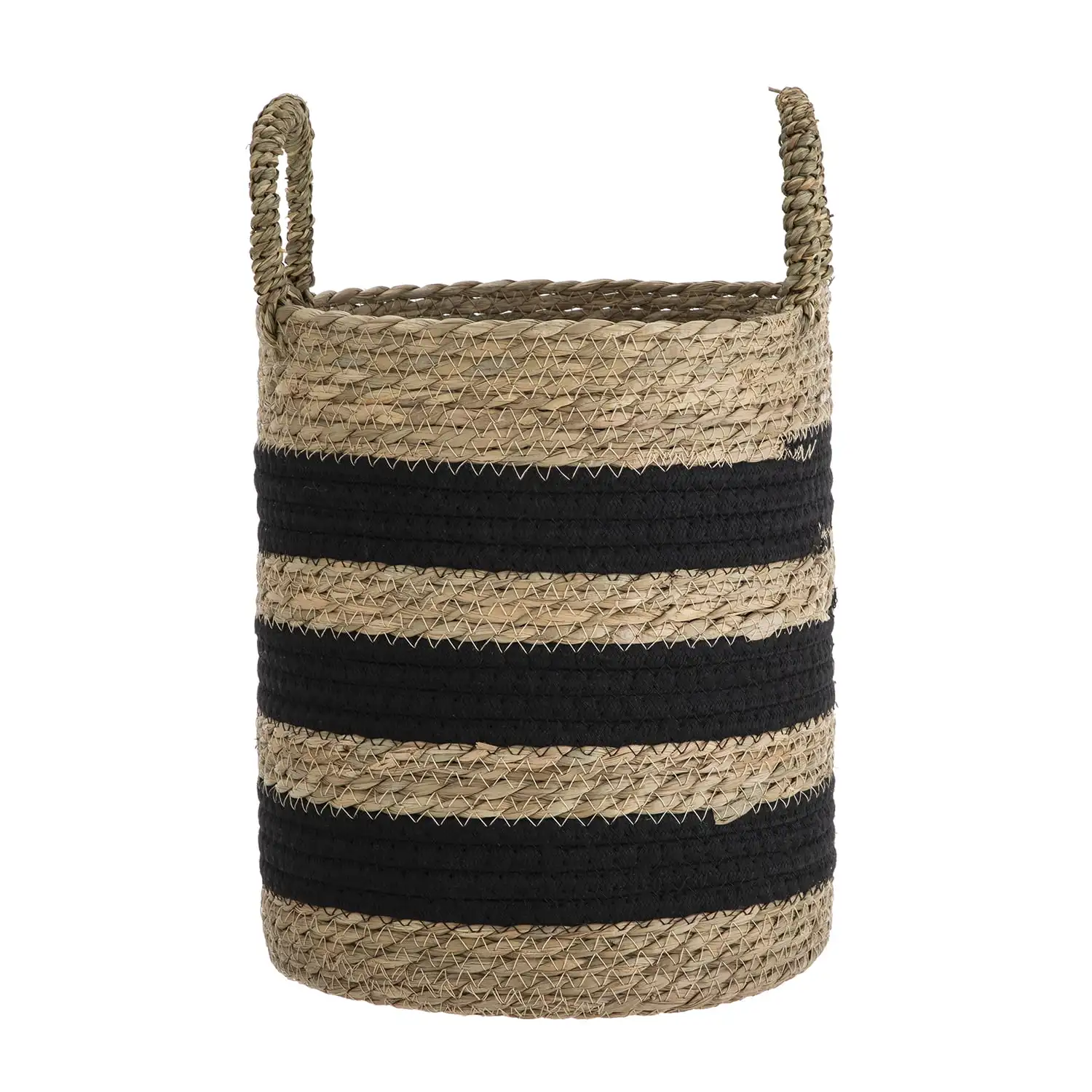 Mainstays Natural and Black Rush Decorative Storage Basket with Handles, 11.4", Round
Mainstays Natural and Black Rush Decorative Storage Basket with Handles, 11.4", Round