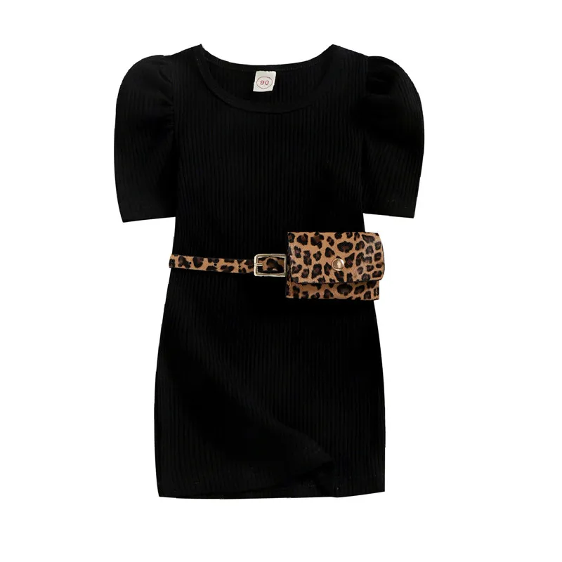 1-6Y Summer Fashion Little Girls Dress Short Puff Sleeve Solid Straight Dresses With Leopard Printed Fanny Pack Girls cloth
1-6Y Summer Fashion Little Girls Dress Short Puff Sleeve Solid Straight Dresses With Leopard Printed Fanny Pack Girls cloth