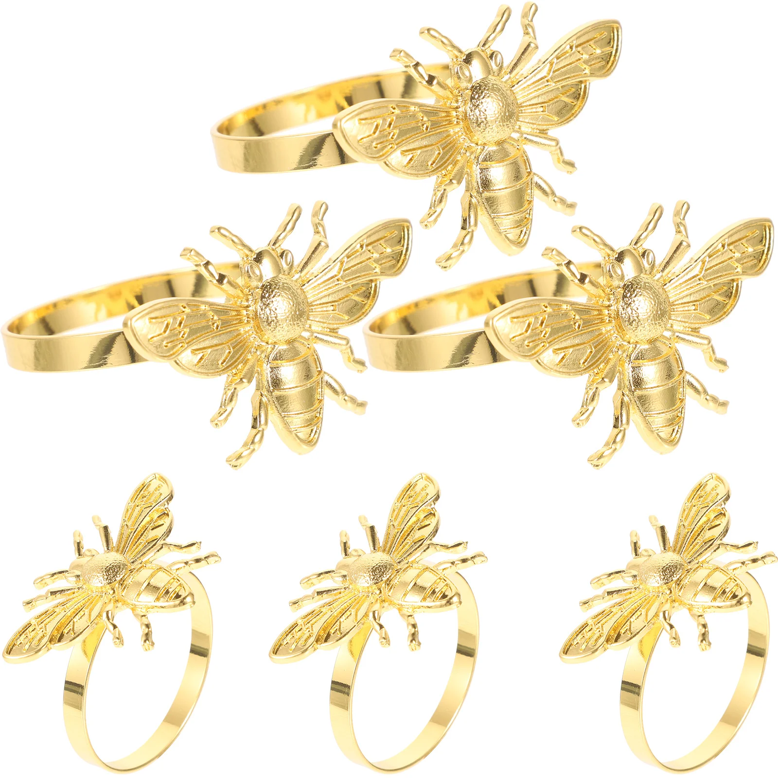 6pcs Napkin Holders Napkin Buckles Alloy Napkin Rings Bee Shaped Napkin Buckle Hotel Supply
6pcs Napkin Holders Napkin Buckles Alloy Napkin Rings Bee Shaped Napkin Buckle Hotel Supply