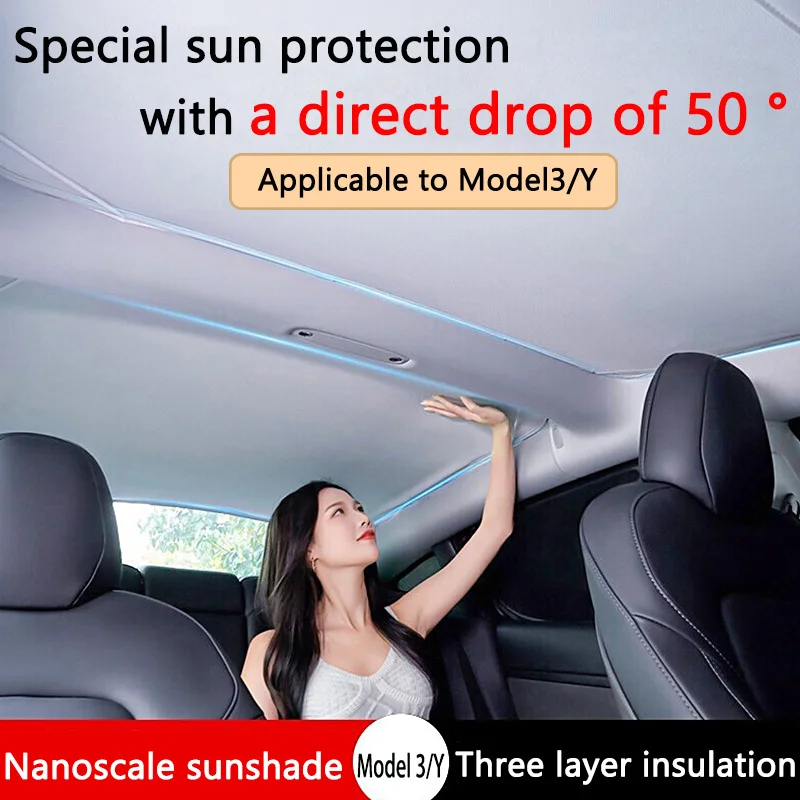 For Tesla Model 3/ Y Car Sunshade Auto Roof Sunshade Skylight Blind Shading Windshield Sun Shades Sunroof Covers
For Tesla Model 3/ Y Car Sunshade Auto Roof Sunshade Skylight Blind Shading Windshield Sun Shades Sunroof Covers