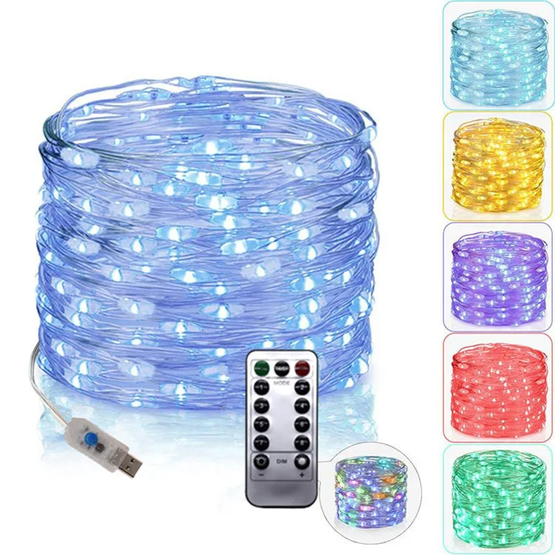 Party Wedding Christmas Garden Decoration Remote Control 8 Mode Fairy Light Outdoor Light String Garland LED Copper Wire Lights
Party Wedding Christmas Garden Decoration Remote Control 8 Mode Fairy Light Outdoor Light String Garland LED Copper Wire Lights