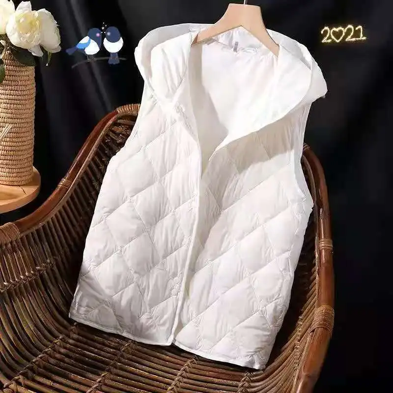 2023 New White Down Cotton Vest Jacket Women Hooded Sleeveless Padded Vest Outer Wear Autumn Winter Vests Female Waistcoat Coat
2023 New White Down Cotton Vest Jacket Women Hooded Sleeveless Padded Vest Outer Wear Autumn Winter Vests Female Waistcoat Coat