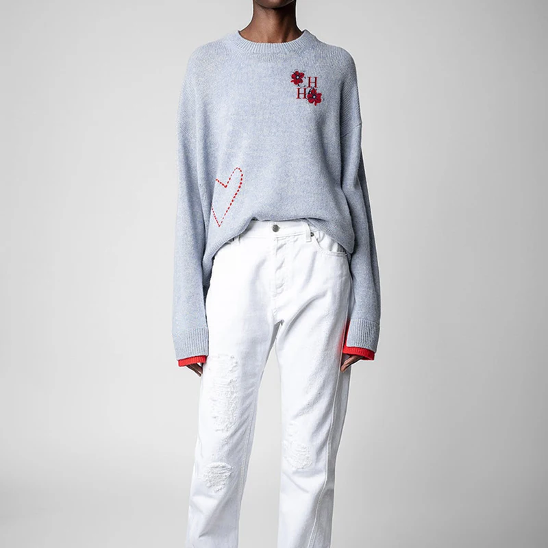 Popular Women Pullover Fashion Autumn Winter Classic Warm Lady Sweater Luxury Embroidery Vintage Commuting Office Female Tops
Popular Women Pullover Fashion Autumn Winter Classic Warm Lady Sweater Luxury Embroidery Vintage Commuting Office Female Tops