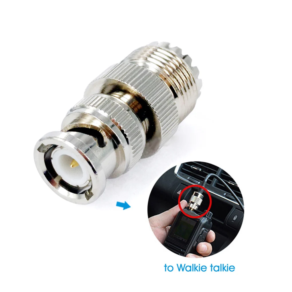 

BNC Male to UHF Female SO239 PL-259 Connector RF Coaxial Adapter Replacement for ICOM IC-V8 Car Walkie Talkie Antenna