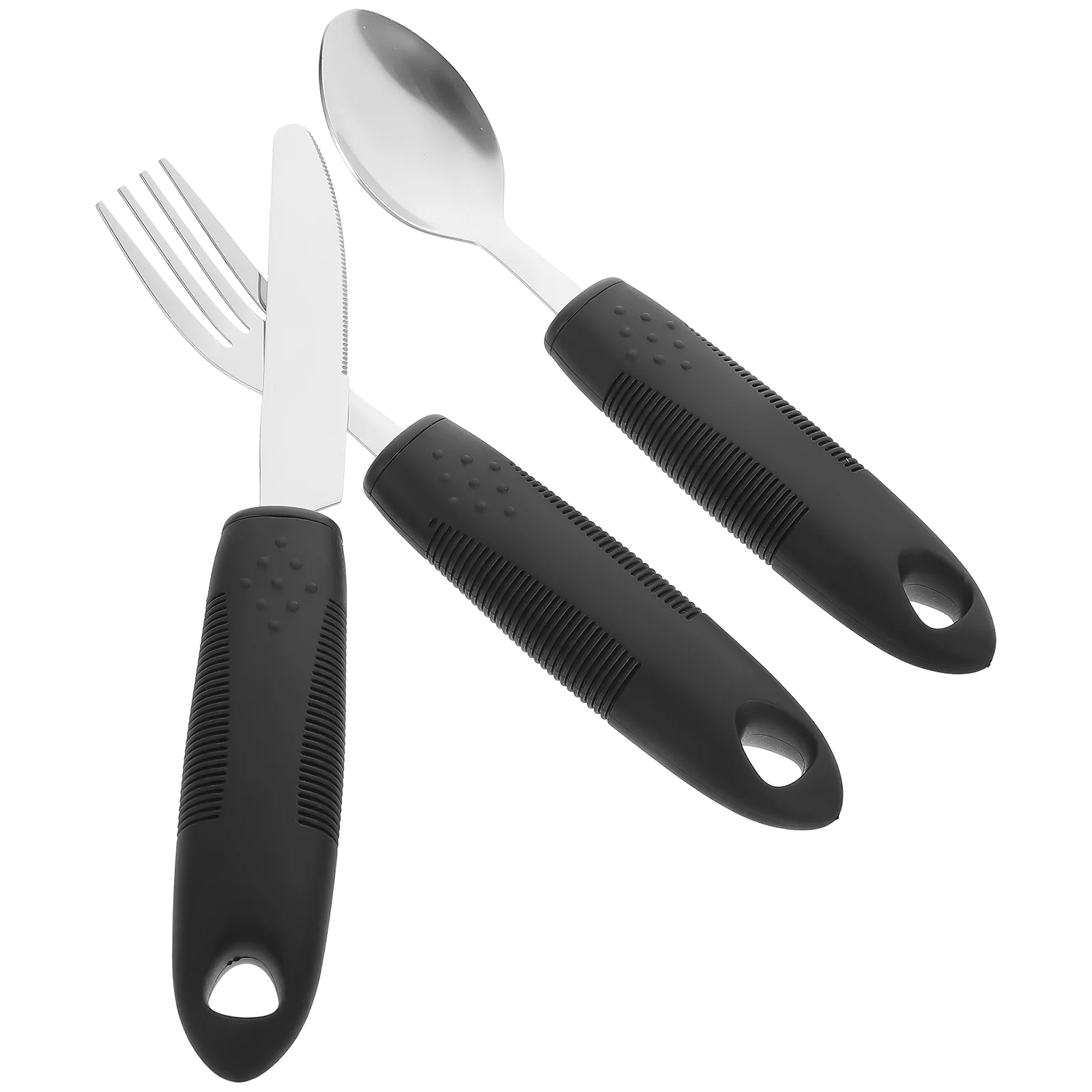 Easy Grip Adaptive Utensils 3 Piece Set Weighted Utensils Hand Tremors Parkinsons Elderly Stainless Steel Fork Knife Spoon
Easy Grip Adaptive Utensils 3 Piece Set Weighted Utensils Hand Tremors Parkinsons Elderly Stainless Steel Fork Knife Spoon