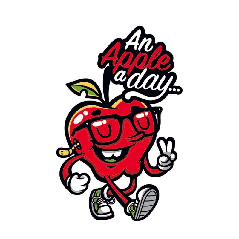 Creative One Apple A Day Cartoon Car Sticker PVC Body Accessory High Quality Auto Decal Laptop Motorcycle Decoration Waterproof
Creative One Apple A Day Cartoon Car Sticker PVC Body Accessory High Quality Auto Decal Laptop Motorcycle Decoration Waterproof