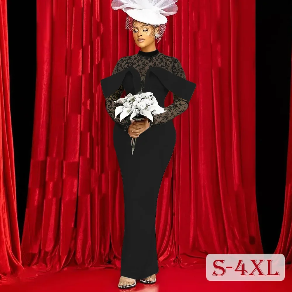 S-4XL Elegant Women Evening Dress Sexy Lady Luxurious Banquet Dress Exquisite Mesh Bodycon Ball Gown for Birthday Plus Size
S-4XL Elegant Women Evening Dress Sexy Lady Luxurious Banquet Dress Exquisite Mesh Bodycon Ball Gown for Birthday Plus Size