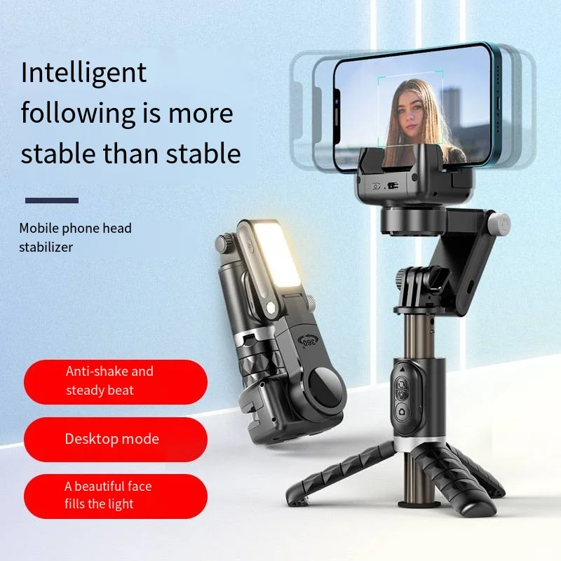 

Mobile Phone Holder Handheld Stabilizer Selfie Stick Face Follow Tracking Shooting Anti-Shaking Live Shooting Yuntai Stands