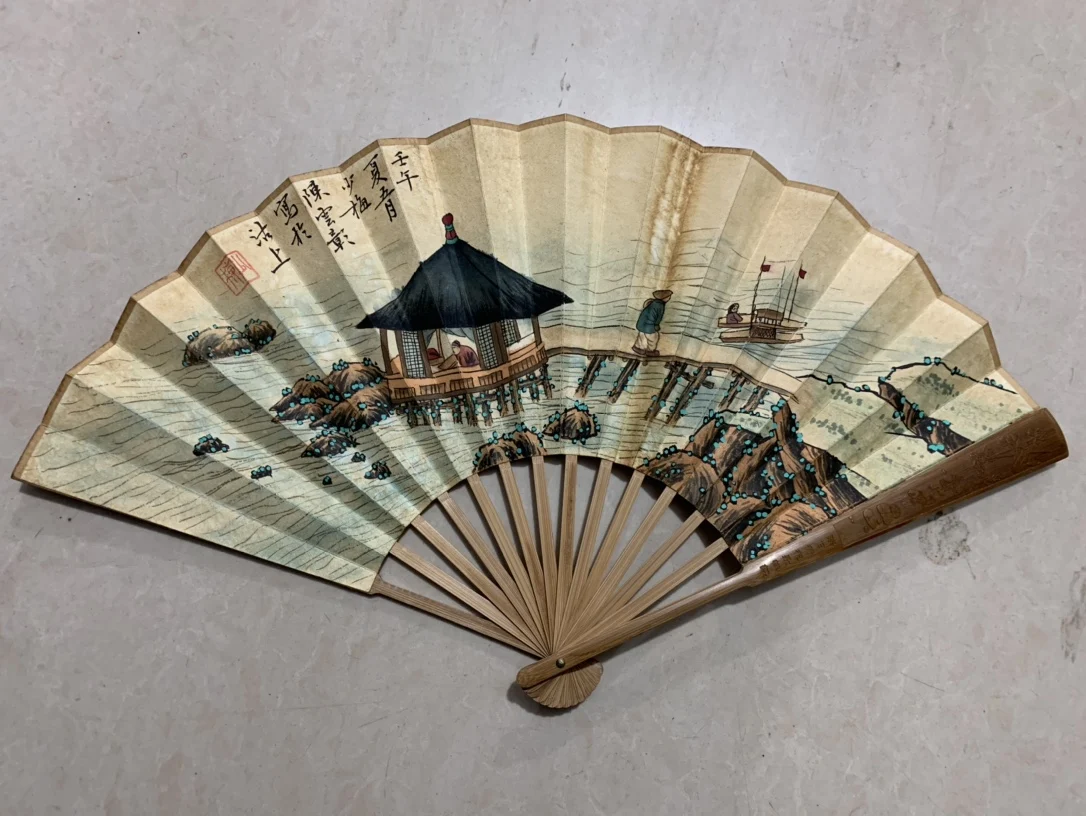 Chinese pure hand-painted fan painting Chen Shaomei landscape Chinese painting Su Gong mahogany palm bamboo jade bamboo classica
Chinese pure hand-painted fan painting Chen Shaomei landscape Chinese painting Su Gong mahogany palm bamboo jade bamboo classica