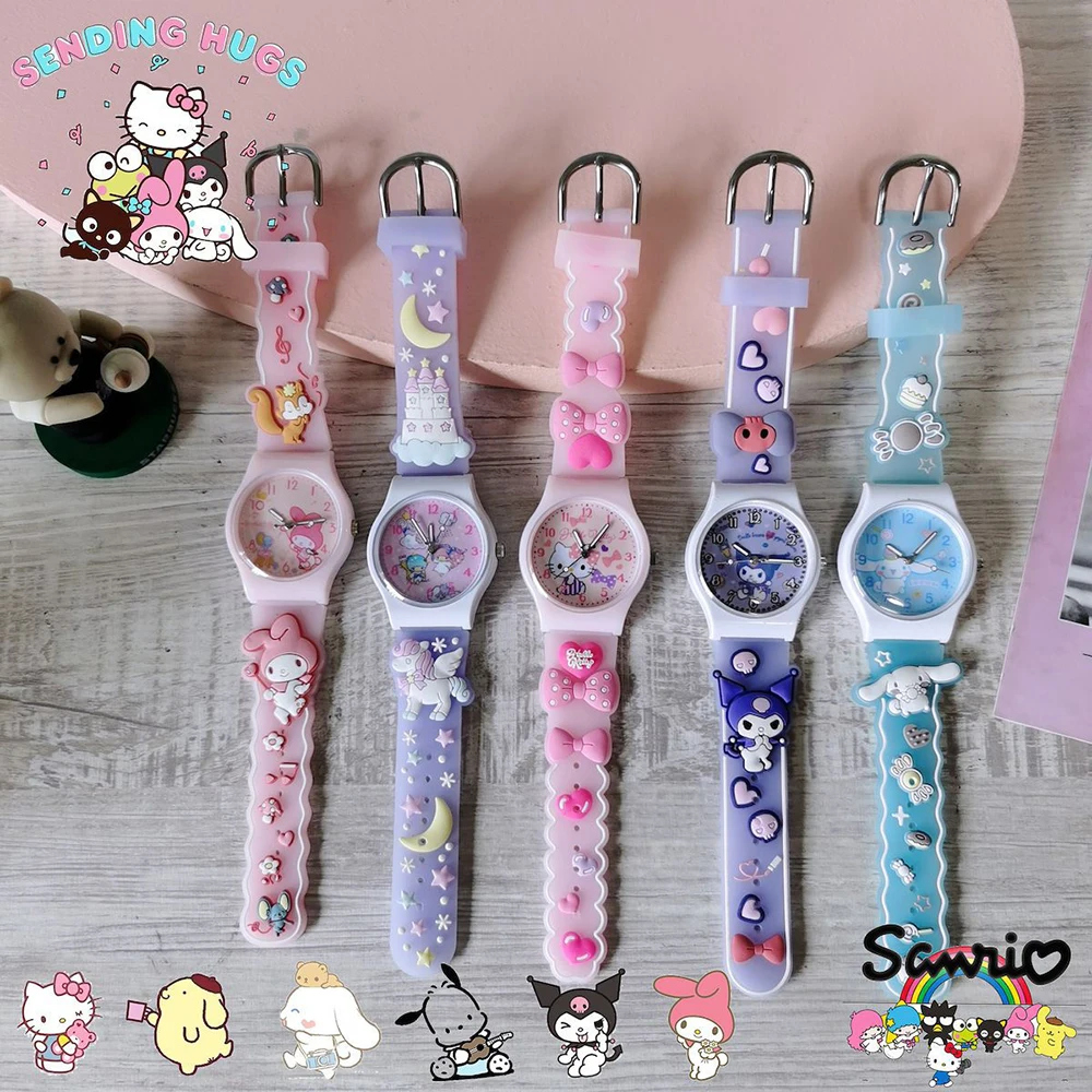Hello Kitty Watch Sanrio Kuromi Cinnamoroll Anime Cute Student Watch Silicone Strap Quartz Casual Melody WristWatch Girls Gifts
Hello Kitty Watch Sanrio Kuromi Cinnamoroll Anime Cute Student Watch Silicone Strap Quartz Casual Melody WristWatch Girls Gifts