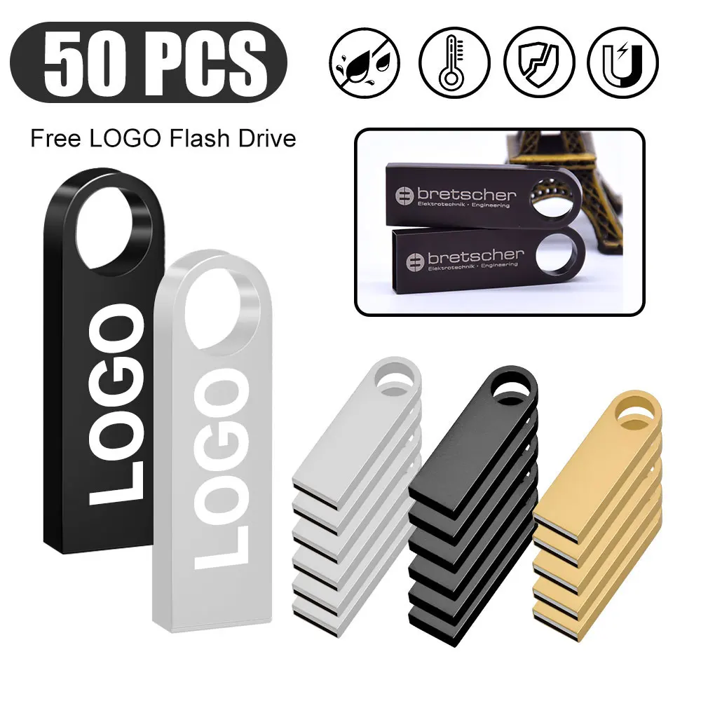

50PCS/lot USB Flash Drives Pen Drive 512MB 1GB 2GB 4GB 8GB 16GB Pendrive Memory Stick 32GB 64GB USB Stick Free Custom Logo