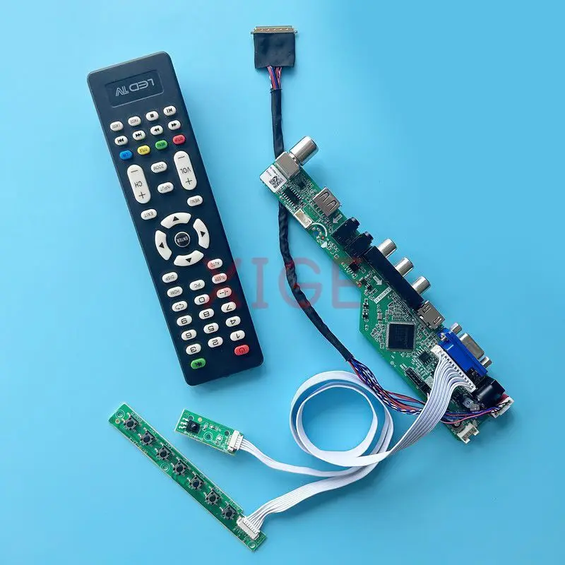 Плата контроллера ЖК-дисплея подходит для B140XTN01, B140XTN02, B140XTN03 Φ TV, аналоговый USB + AV + HDMI + VGA 1366*768 LVDS, 40-контактный Комплект «сделай сам» 14"
Плата контроллера ЖК-дисплея подходит для B140XTN01, B140XTN02, B140XTN03 Φ TV, аналоговый USB + AV + HDMI + VGA 1366*768 LVDS, 40-контактный Комплект «сделай сам» 14"