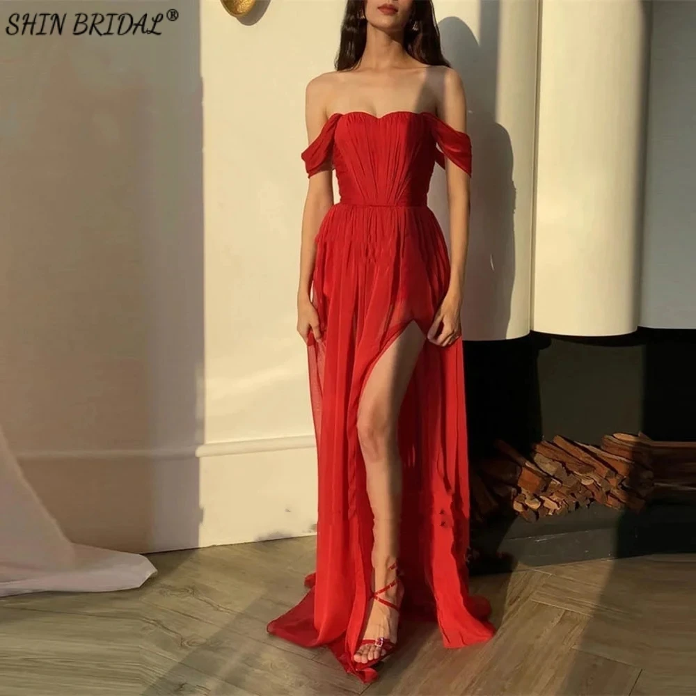 SHIN BRIDAL Elegant Chiffon Off the Shoulder Evening Dresses for Women Sleeveless Prom Dresses Floor-Length Sexy Wedding Dresses
SHIN BRIDAL Elegant Chiffon Off the Shoulder Evening Dresses for Women Sleeveless Prom Dresses Floor-Length Sexy Wedding Dresses