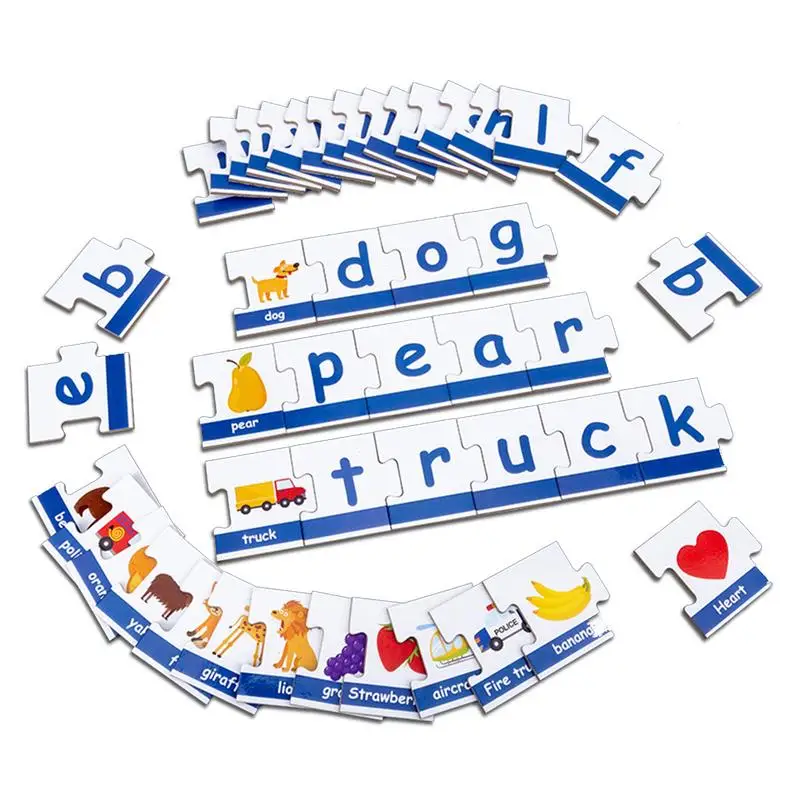

Карты-пазлы для обучения правописанию, Веселые Обучающие игрушки, флэш-карты с алфавитом для чтения правописания для детей в возрасте от 3 лет