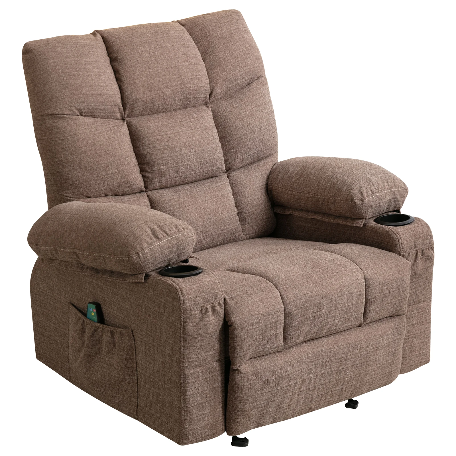 Vanbow.Recliner Chair Massage Heating sofa with USB and side pocket 2 Cup Holders (Brown)
Vanbow.Recliner Chair Massage Heating sofa with USB and side pocket 2 Cup Holders (Brown)