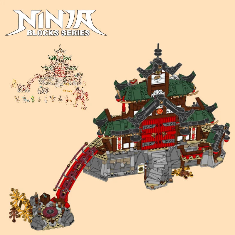 1394pcs Movie Series Ninja Dojo Temple Building Blocks 71767 Technical Bricks 8 Figures For Birthday Children Gifts
1394pcs Movie Series Ninja Dojo Temple Building Blocks 71767 Technical Bricks 8 Figures For Birthday Children Gifts