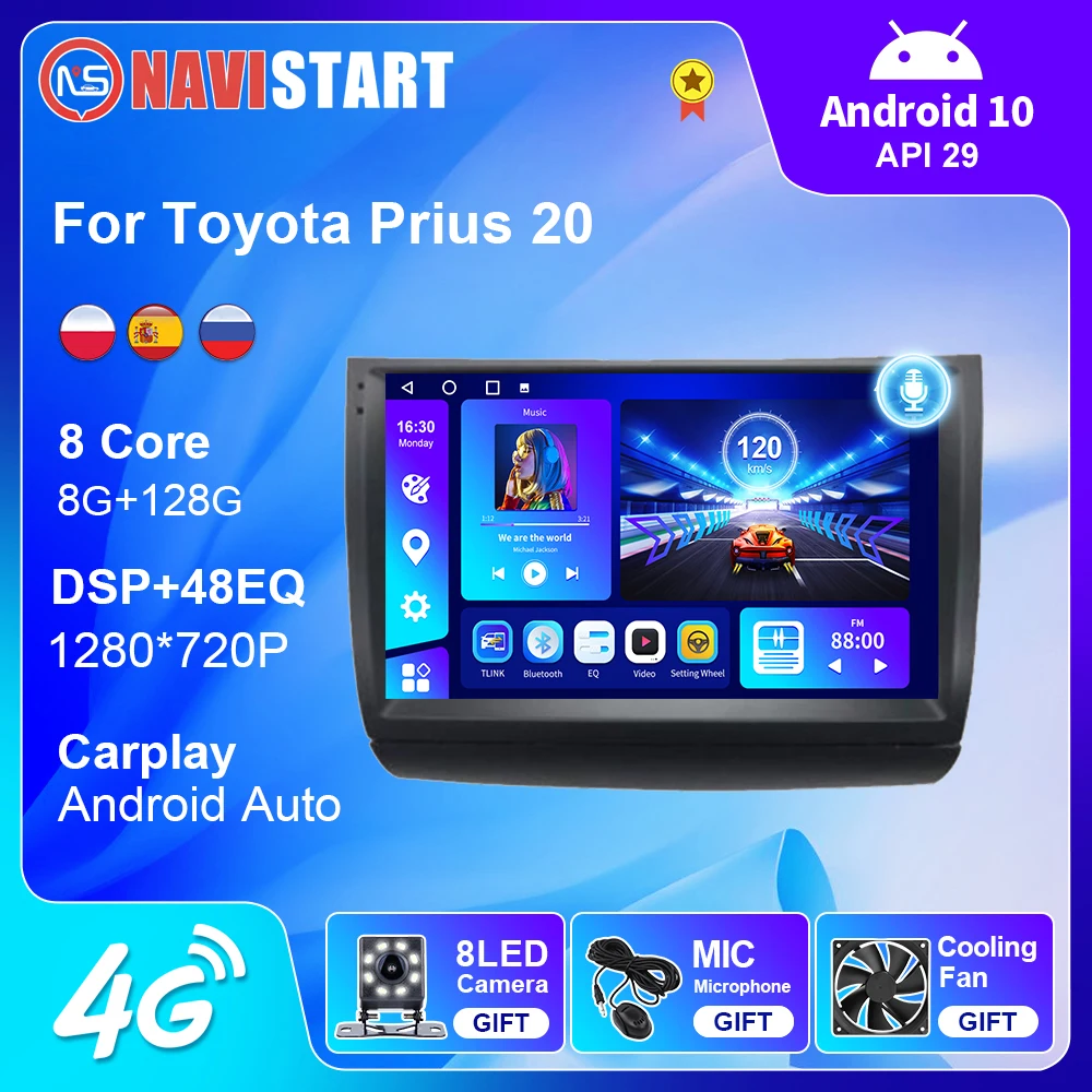 NAVISTART For Toyota Prius 20 2003-2009 Android Auto Carplay Car Radio Stereo Multimedia Player Autoradio Navigation GPS Audio 
NAVISTART For Toyota Prius 20 2003-2009 Android Auto Carplay Car Radio Stereo Multimedia Player Autoradio Navigation GPS Audio