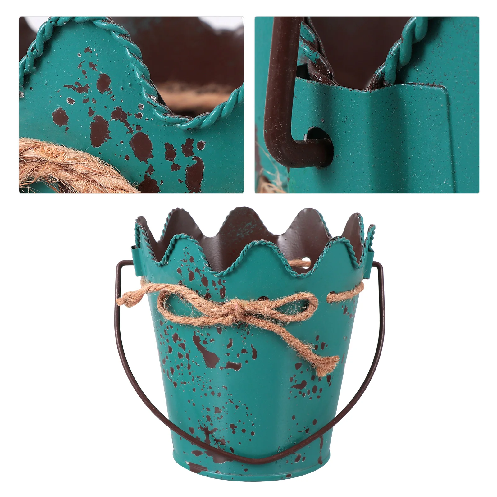 Wavy Edge Flower Pot Plant Bucket Home Decor Household Planting Vintage Iron Planter
Wavy Edge Flower Pot Plant Bucket Home Decor Household Planting Vintage Iron Planter