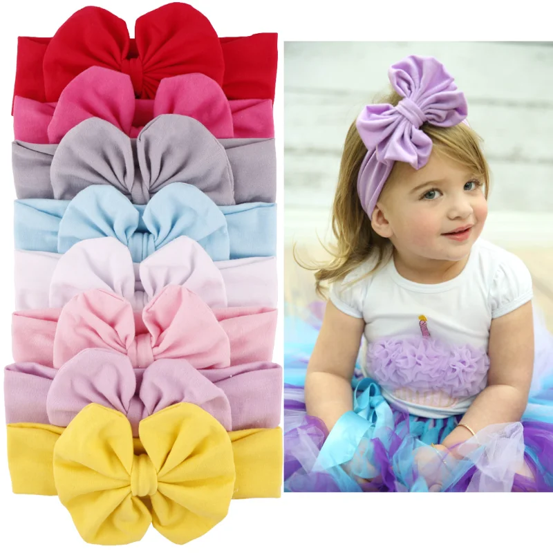 

1 Pcs Soft Hair Bandage Tie Band Headband Bow Turban For Children Newborn Kids Headwear Baby Girl Accessories Bowknot Cute Gifts