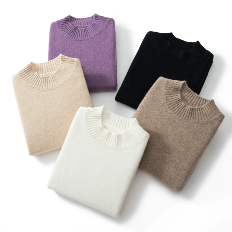 KOIJINSKY Autumn and winter women's cashmere thickened half high collar sweater
KOIJINSKY Autumn and winter women's cashmere thickened half high collar sweater