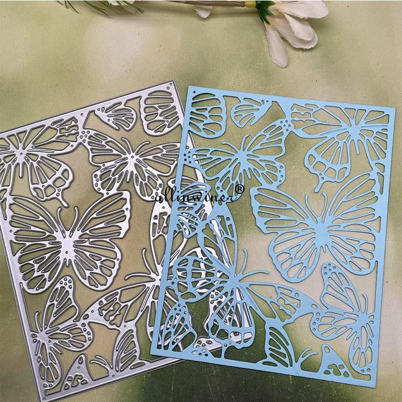 

Butterfly Rectangle Frame Metal Cutting Dies Stencils Die Cut for DIY Scrapbooking Album Paper Card Embossing