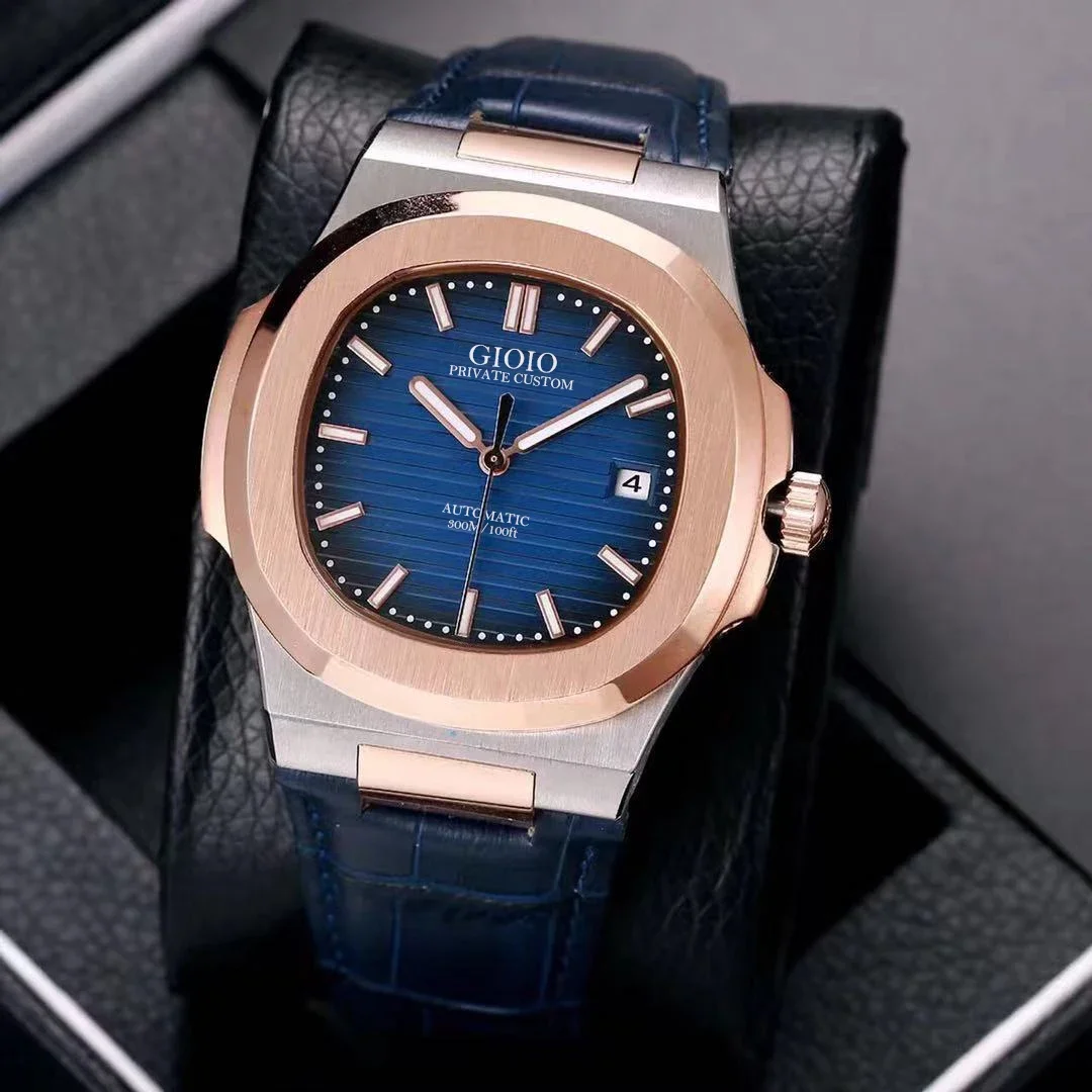 Luxury Automatic Mechanical Mens Watch Rose Gold Sapphire Stainless Steel Transparent Blue Black Leather
Luxury Automatic Mechanical Mens Watch Rose Gold Sapphire Stainless Steel Transparent Blue Black Leather