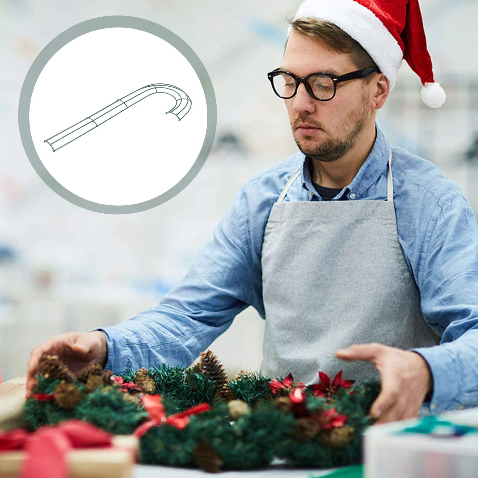 Cane Iron Wreath Frame DIY Christmas Wreath Accessory Wall Hanging Garland for Wedding Valentines Christmas Decoration
Cane Iron Wreath Frame DIY Christmas Wreath Accessory Wall Hanging Garland for Wedding Valentines Christmas Decoration