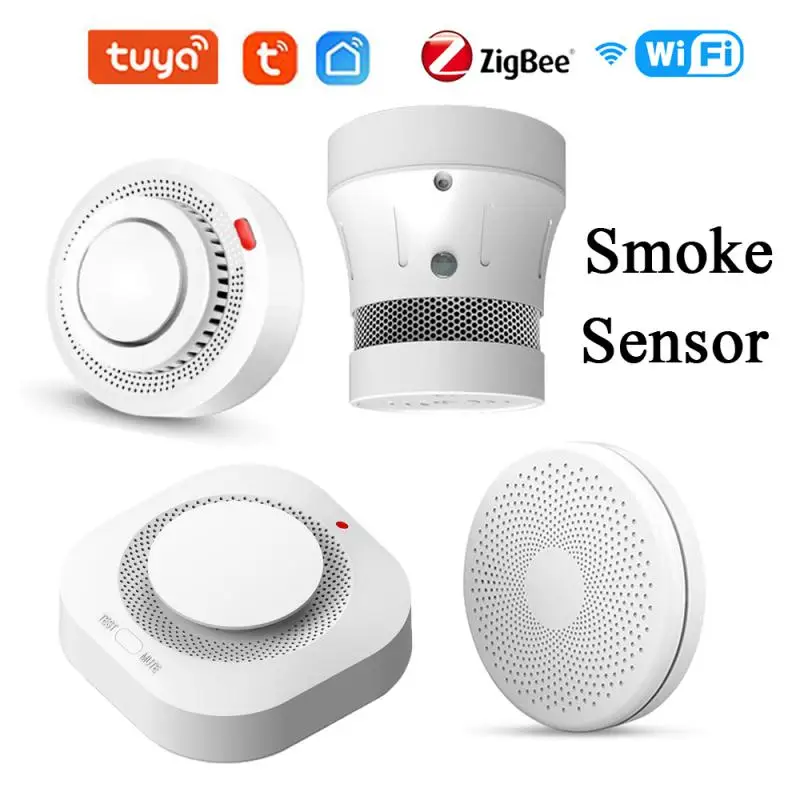 Tuya WIFI/Zigbee Smoke Detector Alarm Sensor Smart Home Security Fire Protection System Control Via Smart Life App
Tuya WIFI/Zigbee Smoke Detector Alarm Sensor Smart Home Security Fire Protection System Control Via Smart Life App