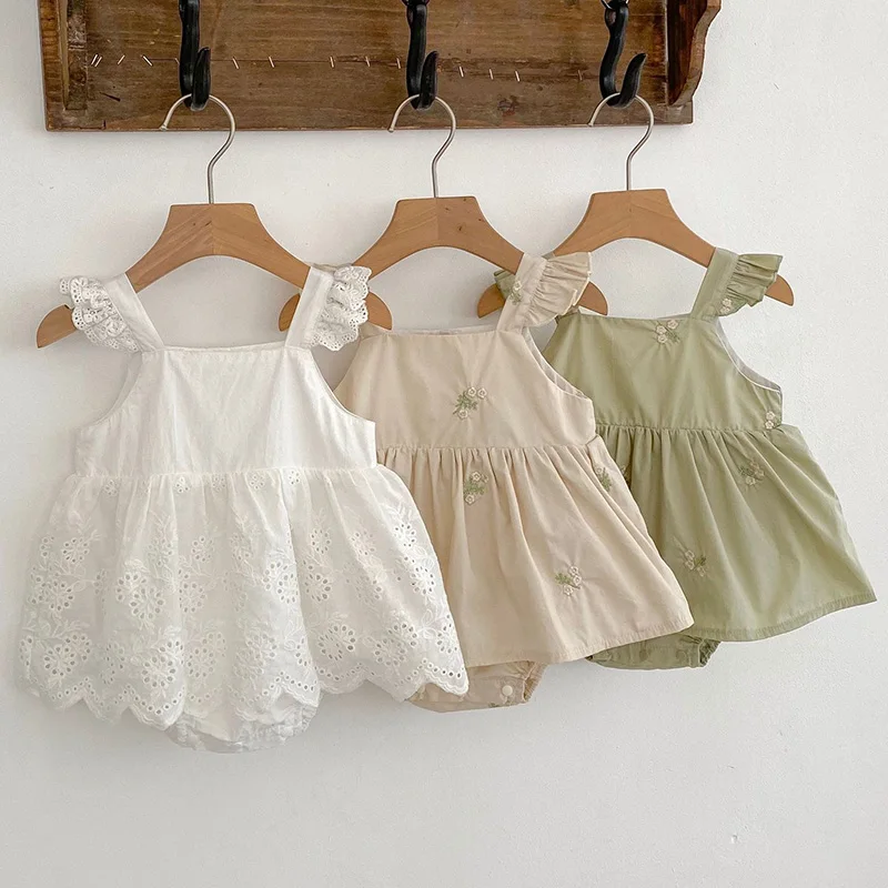 Summer Newborn Baby Girl Romper Fly Sleeved Cotton Flower Embroidery Toddler Baby Girls Jumpsuit Children Clothes
Summer Newborn Baby Girl Romper Fly Sleeved Cotton Flower Embroidery Toddler Baby Girls Jumpsuit Children Clothes