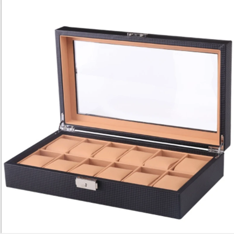 12 Slots Grid Pu Leather Watch Display Box Jewelry Storage Organizer Case Locked Watch Display Box
12 Slots Grid Pu Leather Watch Display Box Jewelry Storage Organizer Case Locked Watch Display Box